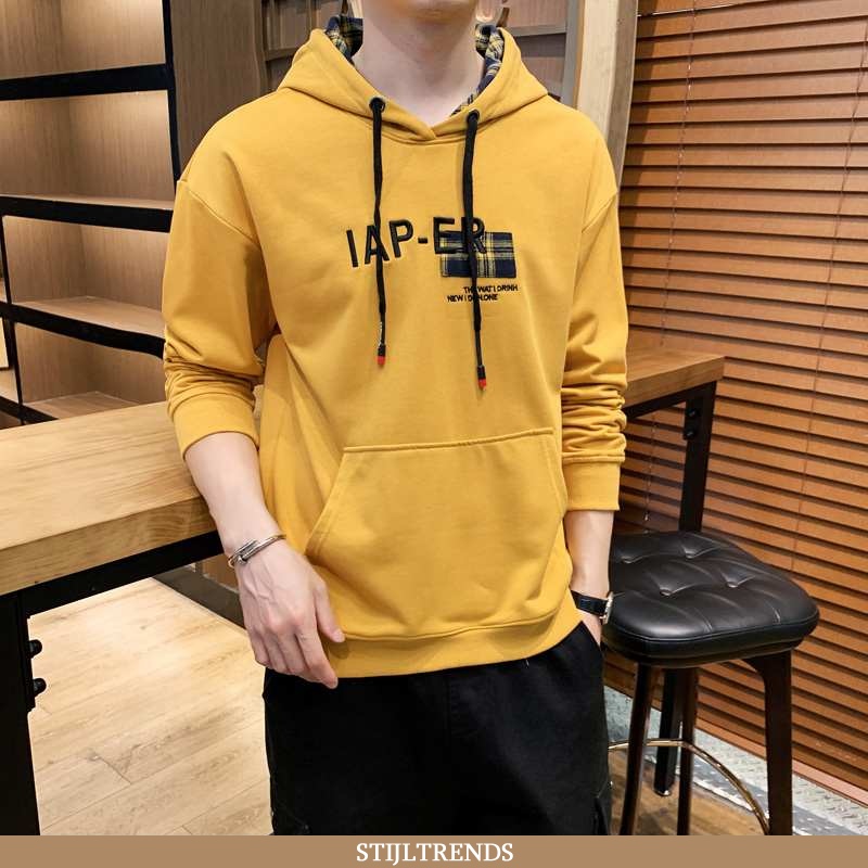 Hoodie Heren Herfst Geel