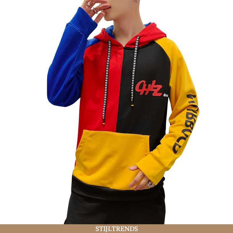 Hoodie Heren Herfst Gemengde Kleuren Geel