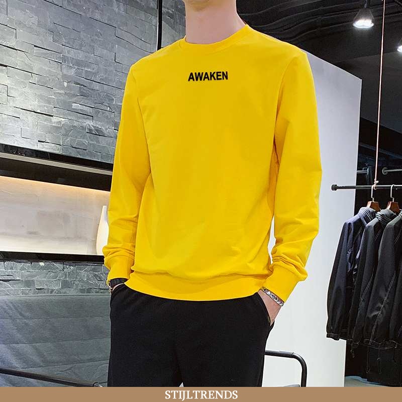 Hoodie Heren Herfst Nieuw Geel