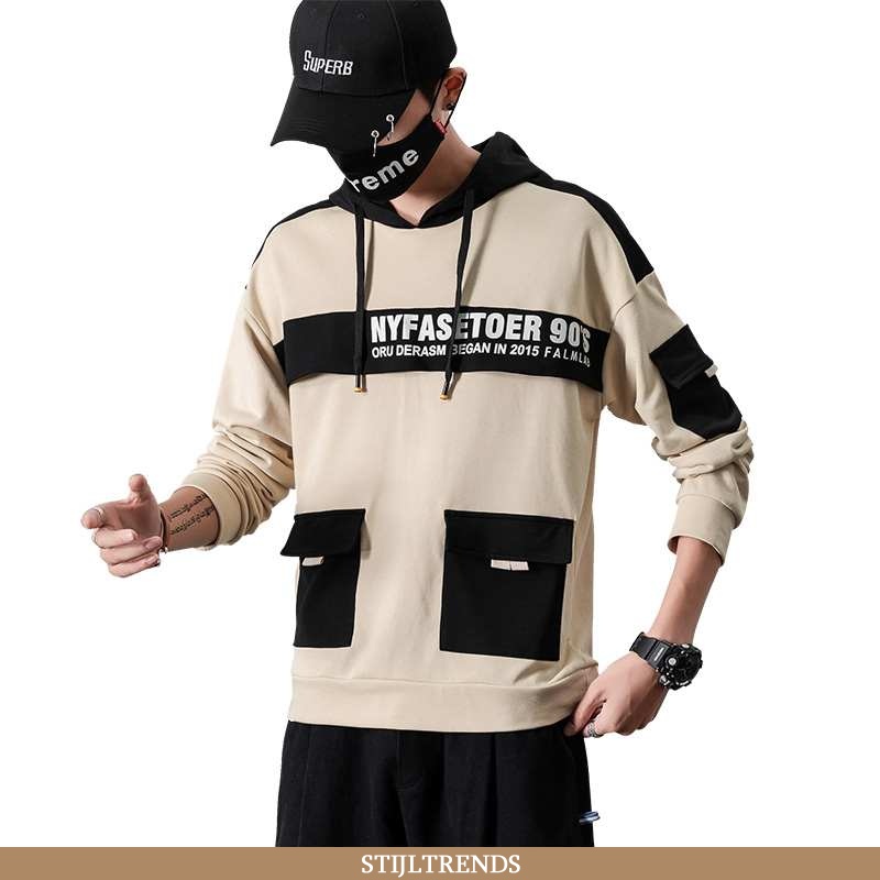 Hoodie Heren Herfst Ronde Hals Khaki
