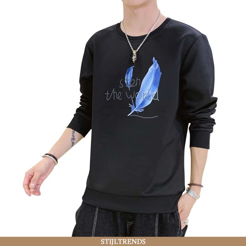 Hoodie Heren Herfst Zwart Zwarte