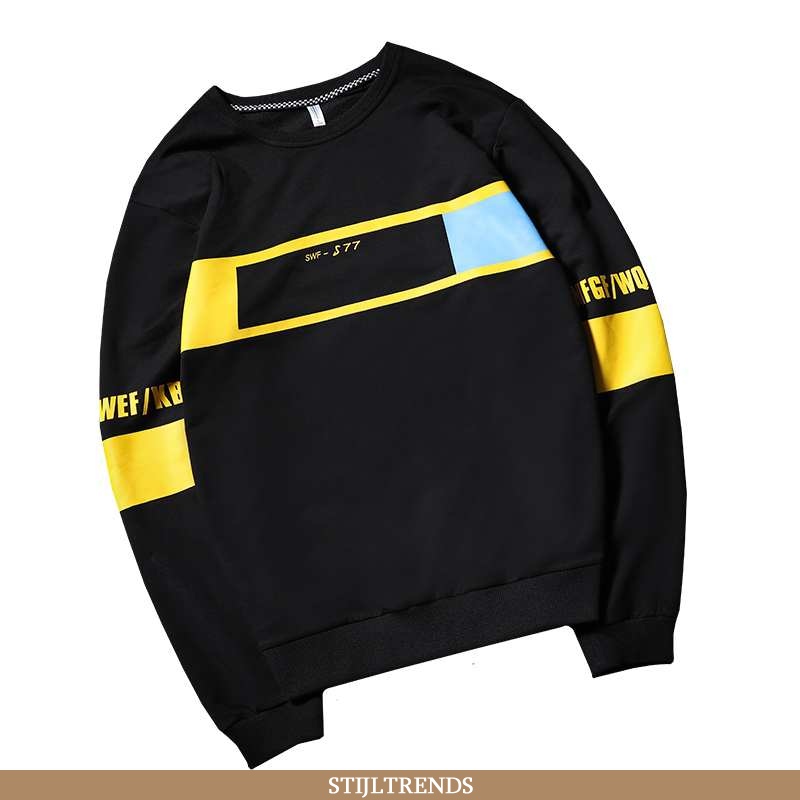 Hoodie Heren Lange Mouwen Nieuw Zwarte