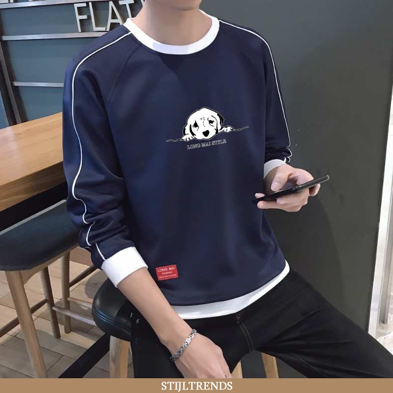 Hoodie Heren Lente Draak Donkerblauwe