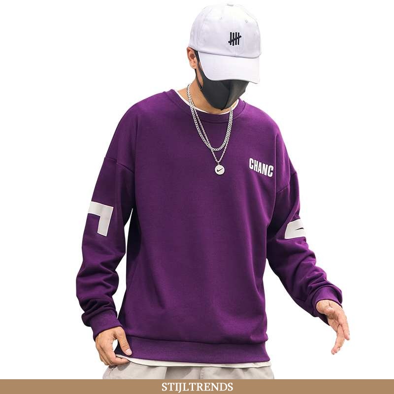 Hoodie Heren Lente Mannen Purper
