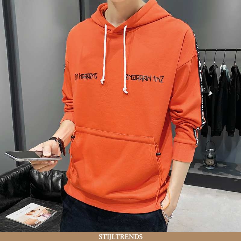 Hoodie Heren Lente Mannen Rood