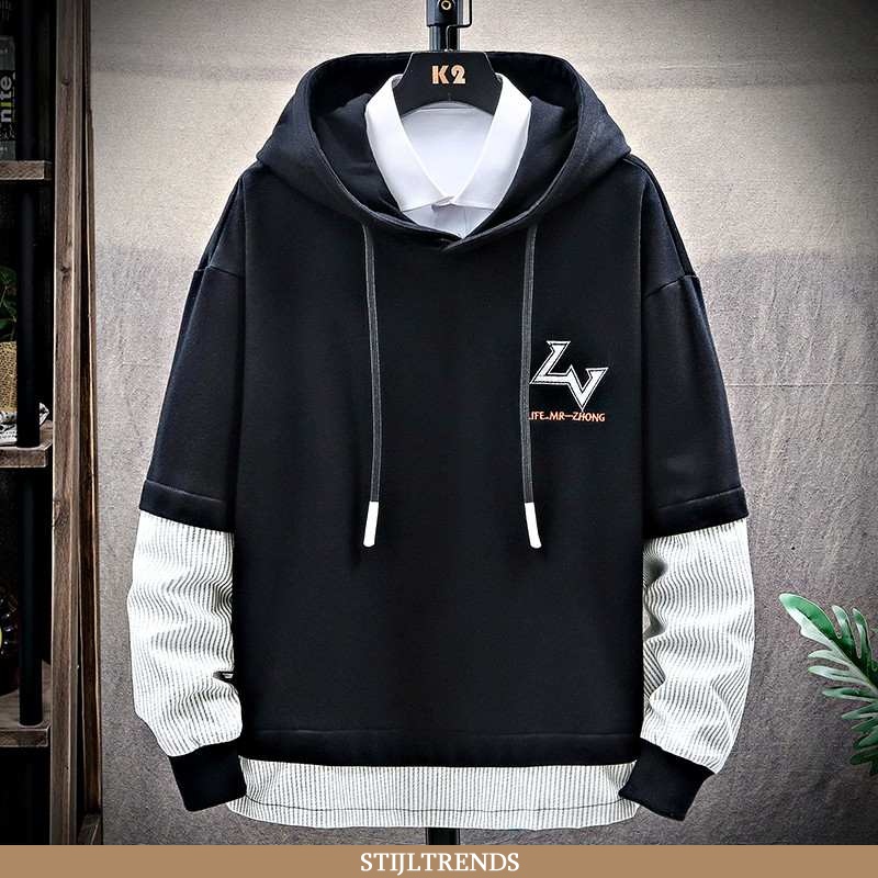 Hoodie Heren Lente Mooi Zwarte