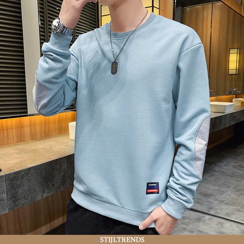 Hoodie Heren Lente Student Blauwe