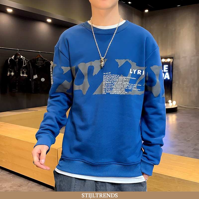 Hoodie Heren Onderhemd Casual Blauw