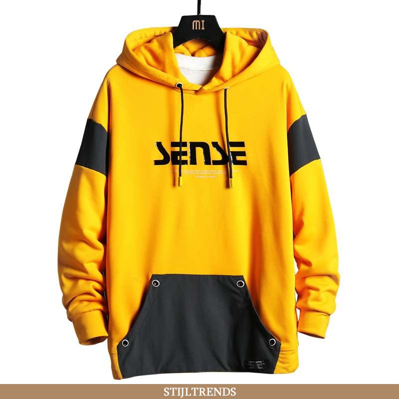 Hoodie Heren Trendy Mannen Geel