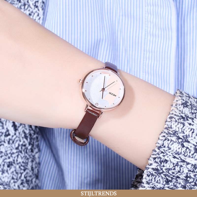 Horloge Dames Dunne Student Bruin