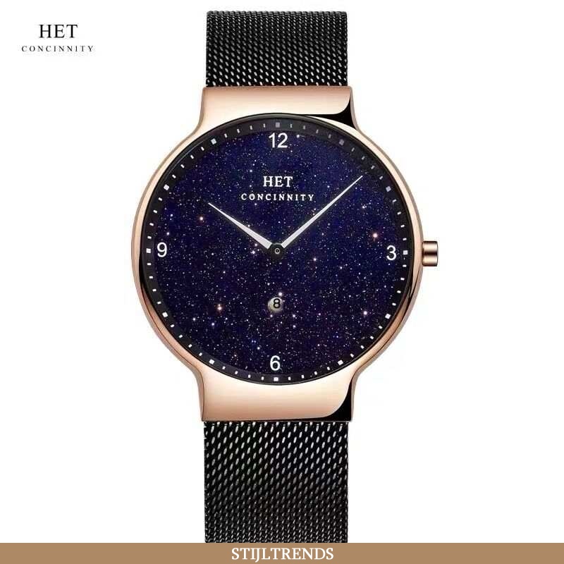 Horloge Heren Leren Trendy Middelbare School