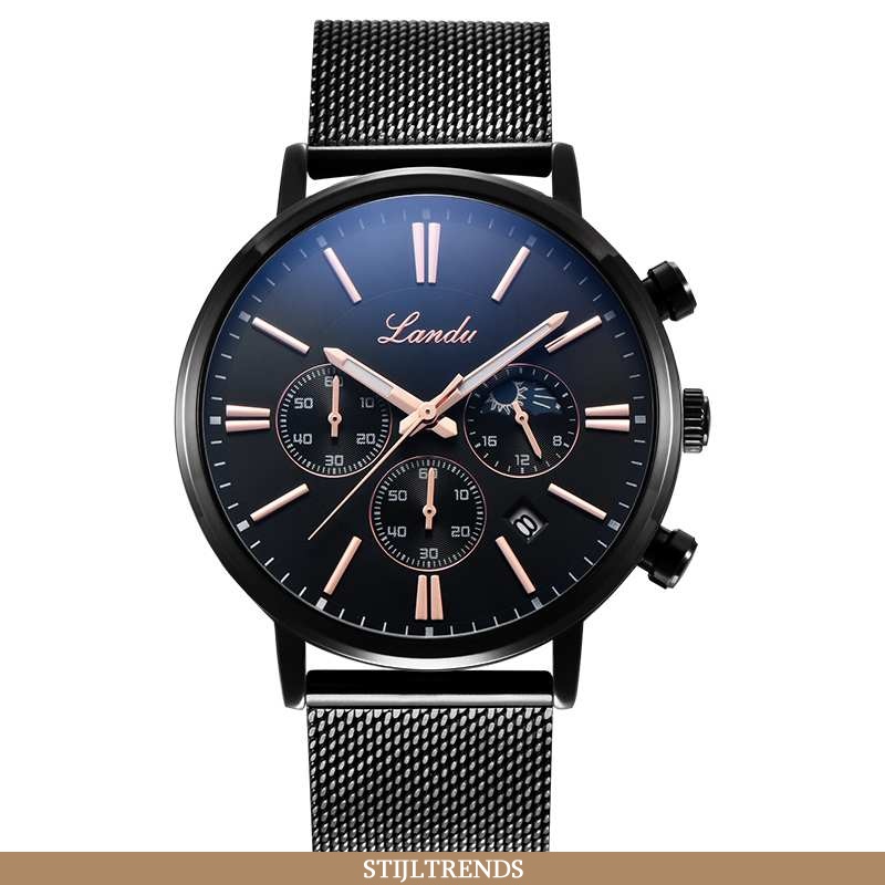 Horloge Heren Leren Waterdichte De Middelbare School