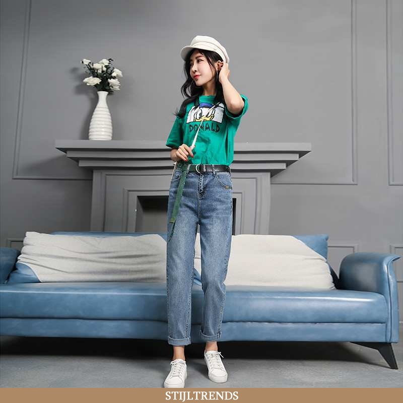 Jeans Dames Katoenen Straight Vrouwen