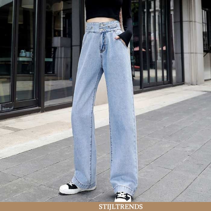 Jeans Dames Spijkerbroek Jeans Straight Blauw