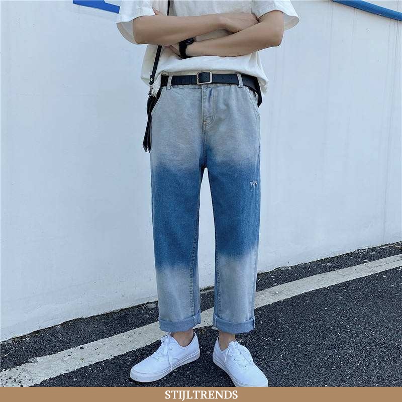 Jeans Heren Broek Baggy Blauw