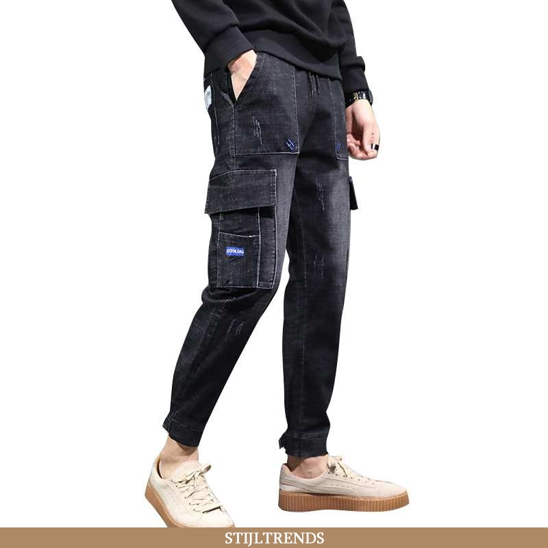 Jeans Heren Broek Denim Trendy Zwart