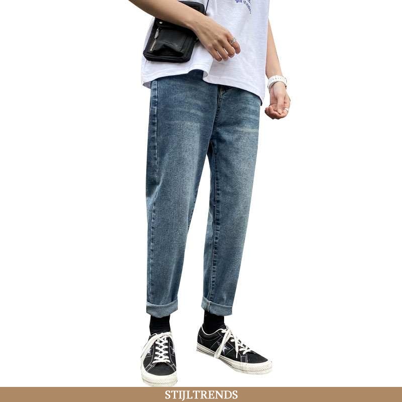 Jeans Heren Denim Zomer Blauw
