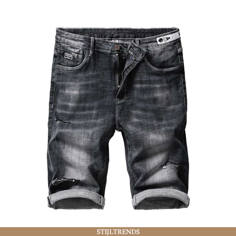 Jeans Heren Korte Broek Denim Met Gaten Mannen