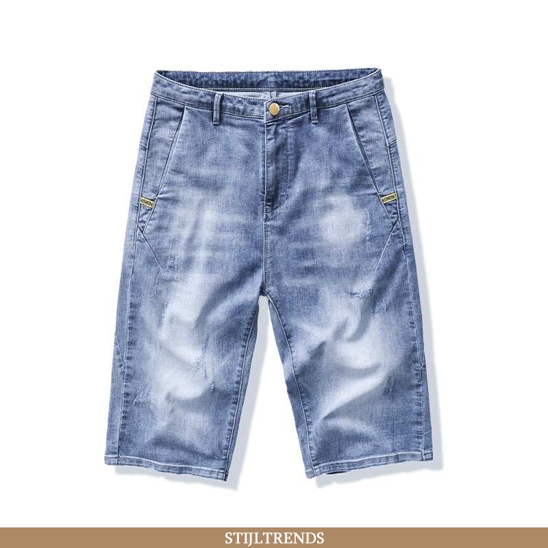 Jeans Heren Korte Broek Denim Stretch Mannen