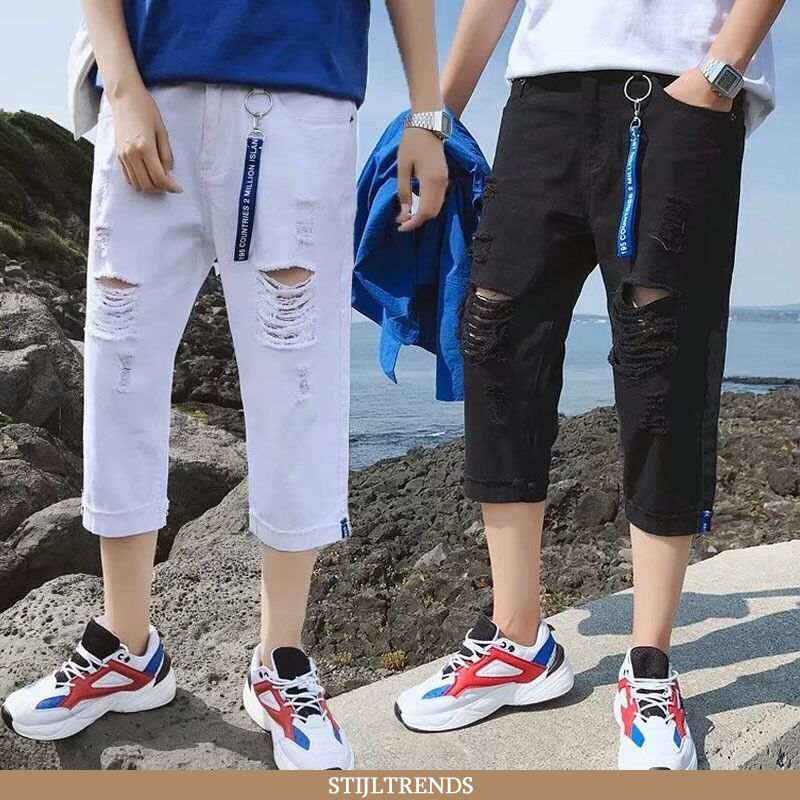 Jeans Heren Spijkerbroek Jeans Denim Zomer Wit