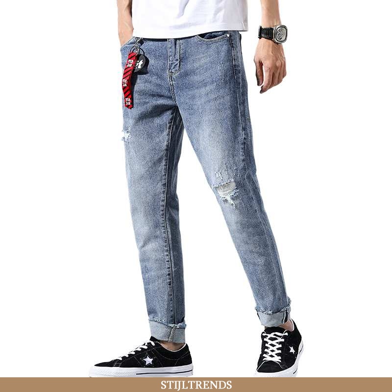 Jeans Heren Spijkerbroek Jeans Slim Fit Eenvoudige