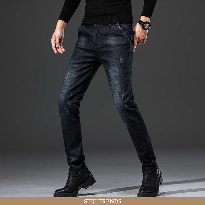 Jeans Heren Spijkerbroek Jeans Suede Winter Mannen
