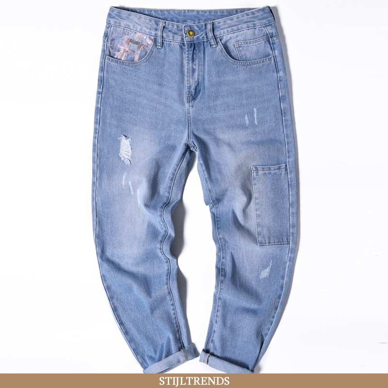 Jeans Heren Spijkerbroek Jeans Zomer Harlan