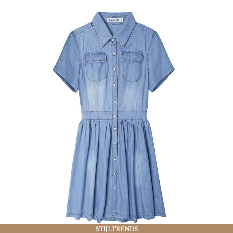 Jurk Dames Denim Zomer Gemiddelde