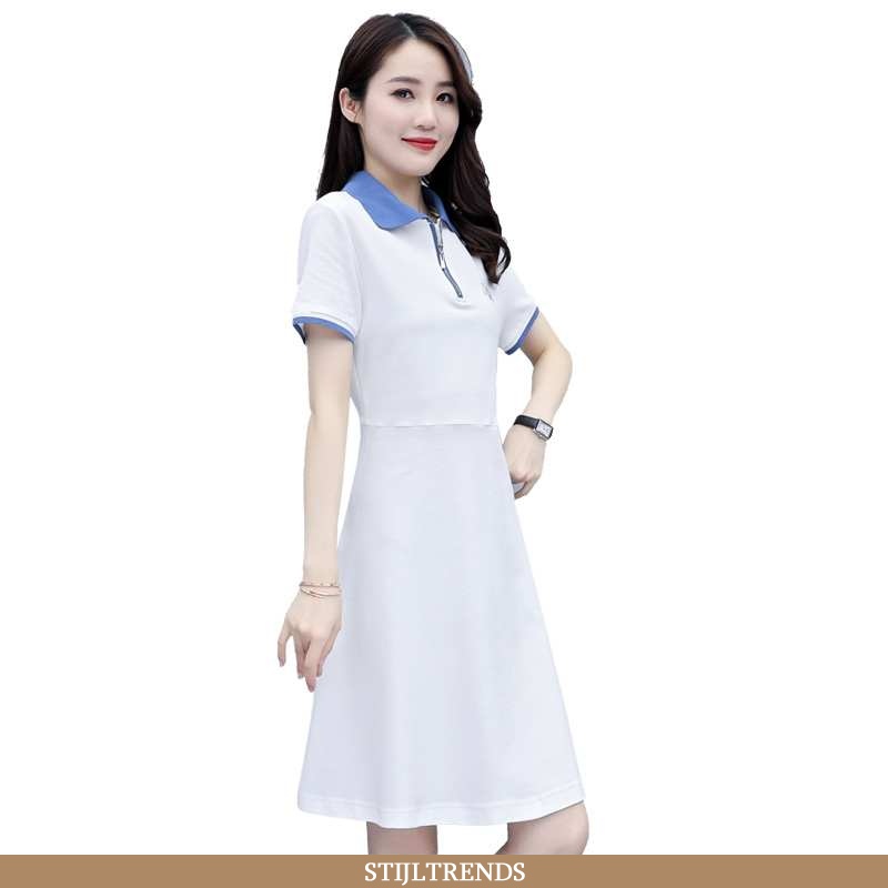 Jurk Dames Hippe Elegante Witte