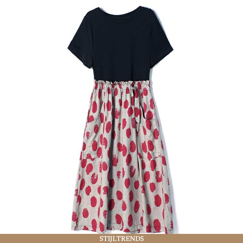 Jurk Dames Korte Mouw Rood