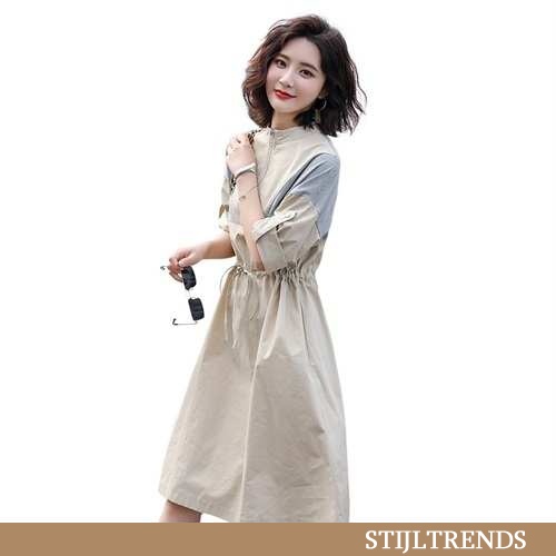 Jurk Dames Trenchcoat Zomer Nieuw