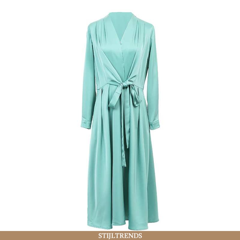 Jurk Dames Trendy Gemiddelde Groen