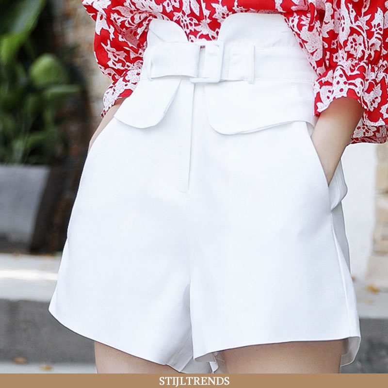 Korte Broek Dames Hippe Wit Witte