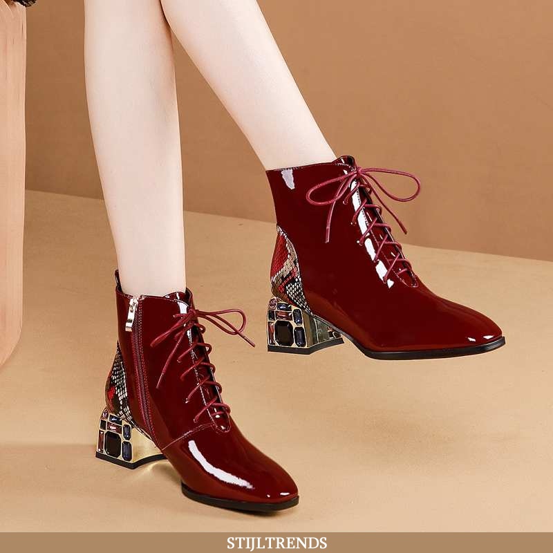 Laarzen Dames Korte Laarzen Suede Herfst Met Strass