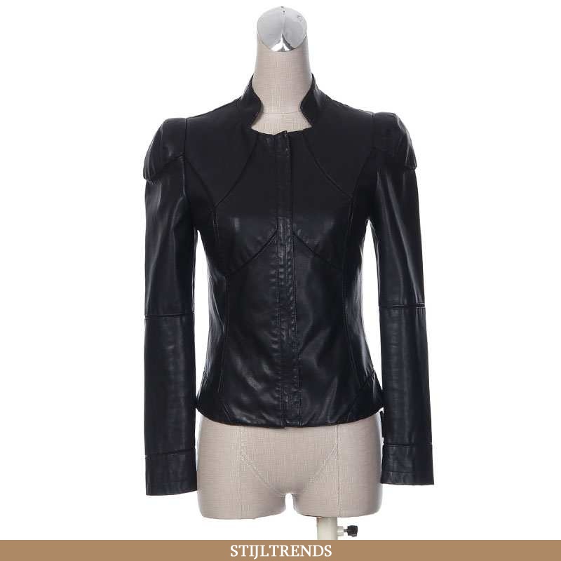 Leren Jas Dames Herfst 2020 Zwarte