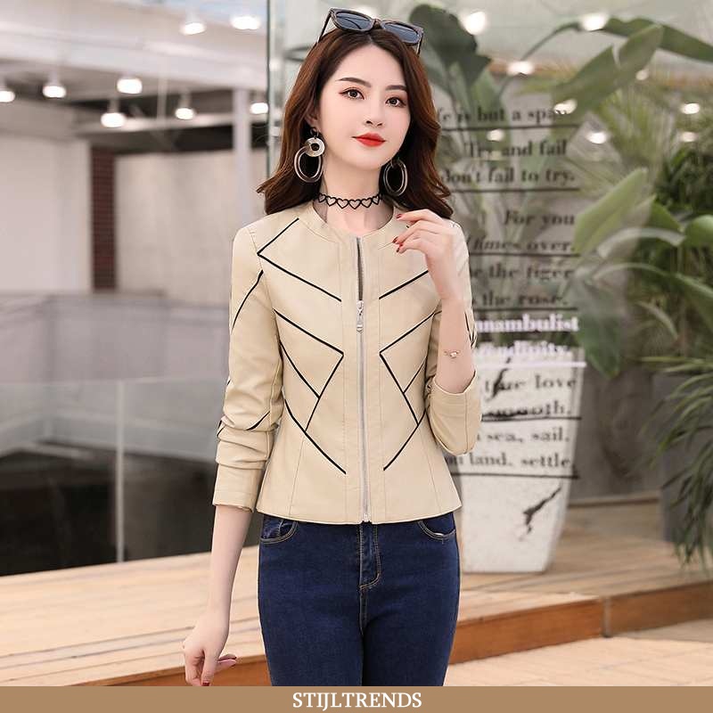 Leren Jas Dames Trendy 2020 Beige