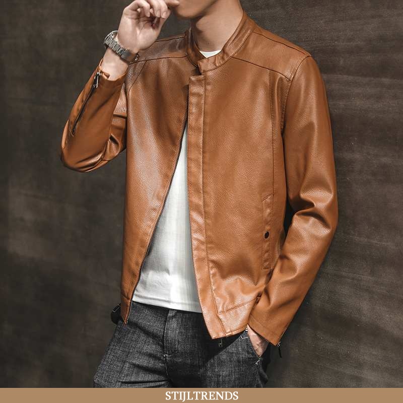 Leren Jas Heren Jack Leren Herfst Mannen
