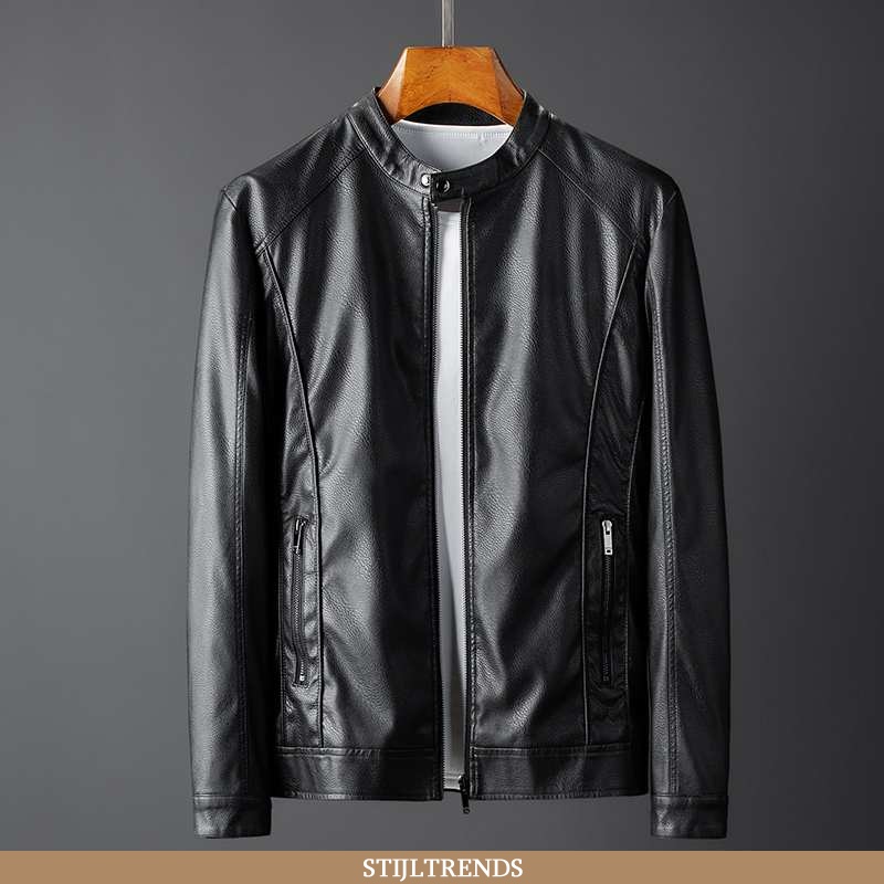 Leren Jas Heren Jack Leren Herfst Zwart