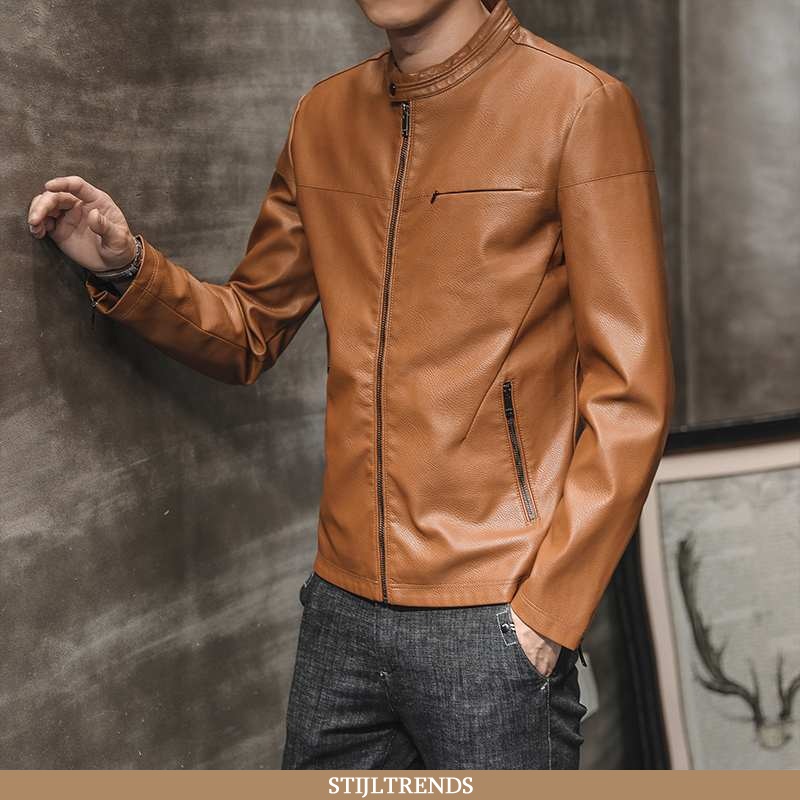 Leren Jas Heren Jas Leren Slim Fit 2020