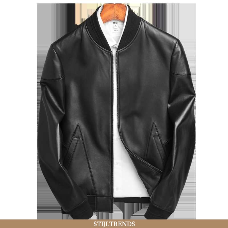 Leren Jas Heren Jas Leren Slim Fit Jeugd