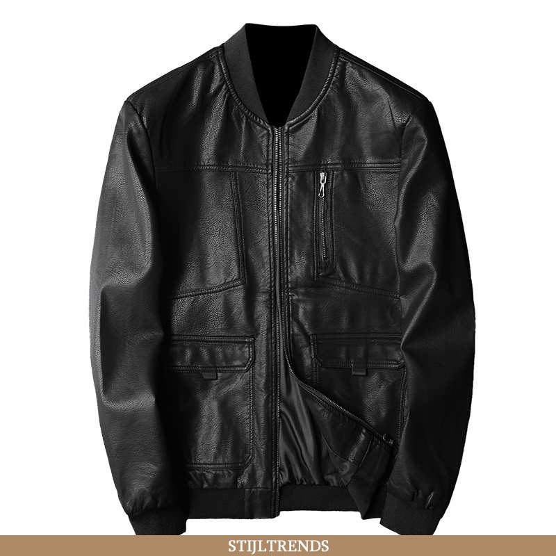 Leren Jas Heren Jas Leren Slim Fit Nieuw