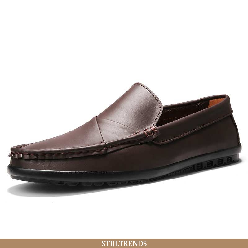 Leren Schoenen Heren Bootschoenen Leren Business Bruin