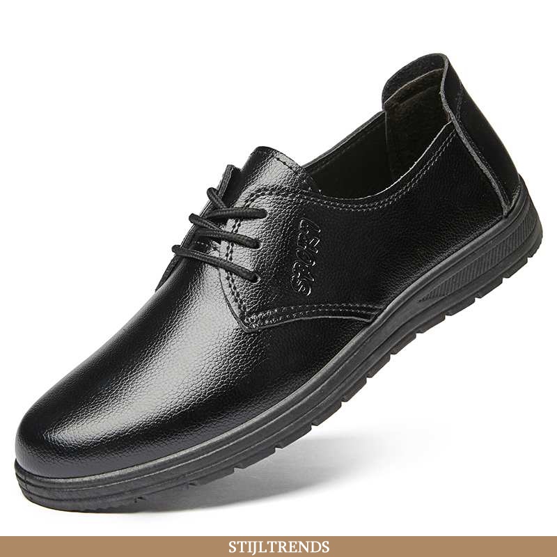 Leren Schoenen Heren Pumps Casual Zwart