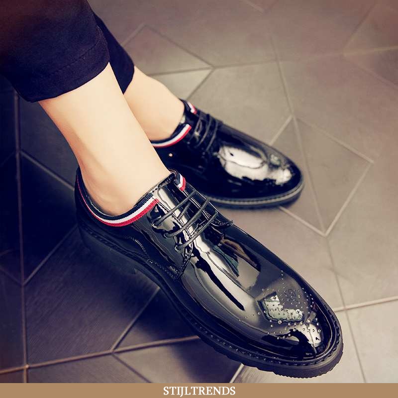 Leren Schoenen Heren Schoenen Leren Trendy Zwart