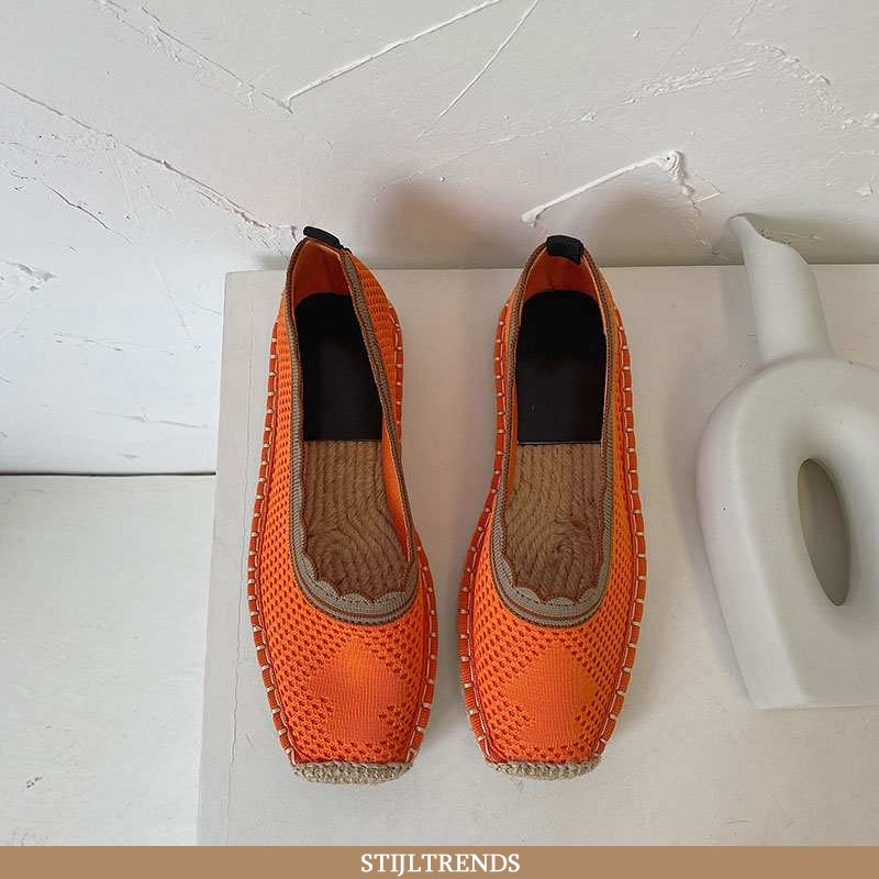 Mocassins Dames Bootschoenen Gevlochten Geurige