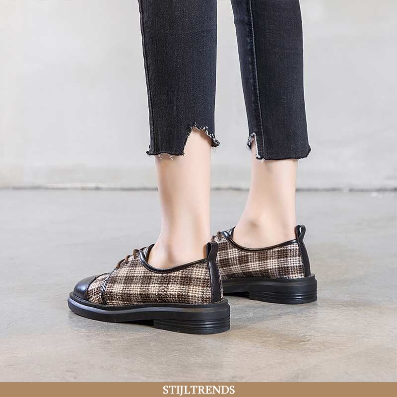 Mocassins Dames Leren Schoenen Vintage Slip On