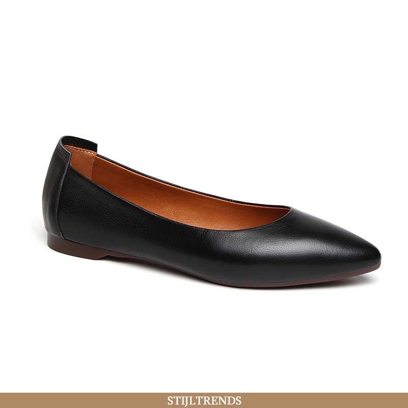 Mocassins Dames Pumps Leren Platte Punt
