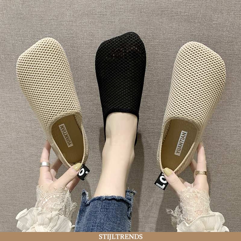 Mocassins Dames Schoenen Gebreide Zomer Bedrukt