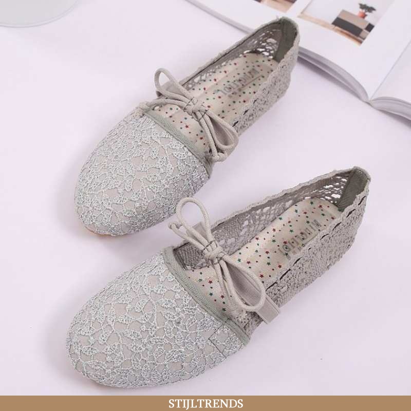 Mocassins Dames Schoenen Katoenen Zomer Grijs