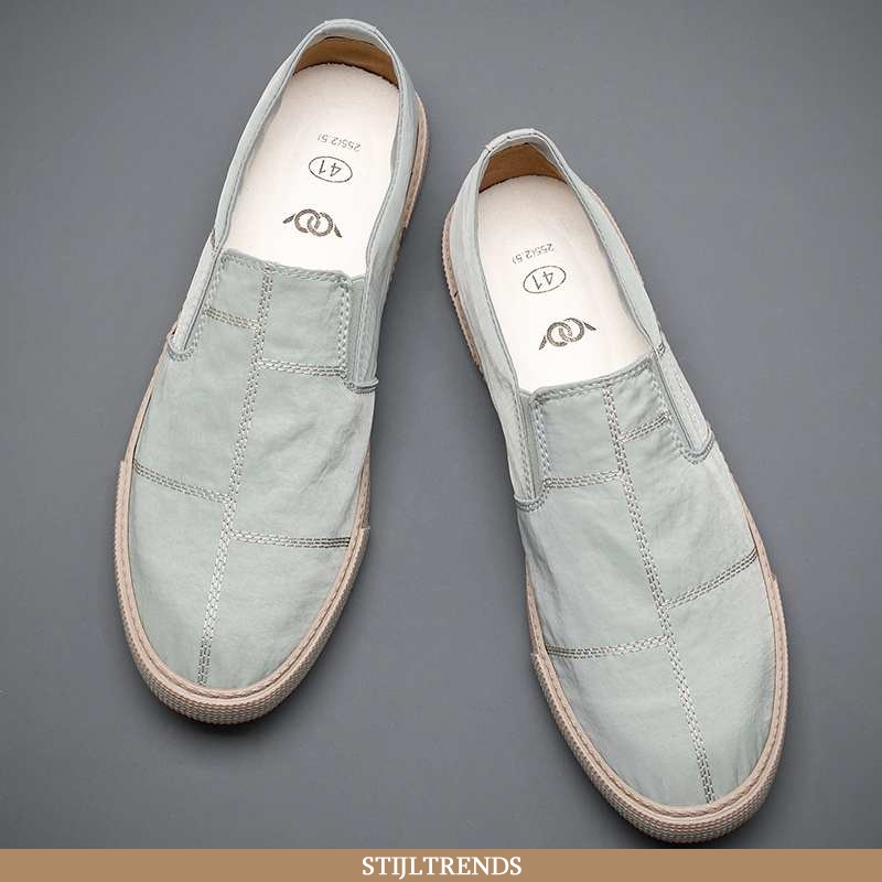 Mocassins Heren Mocassin Canvas Trendy Groen